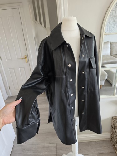Zara faux leather black - zara,