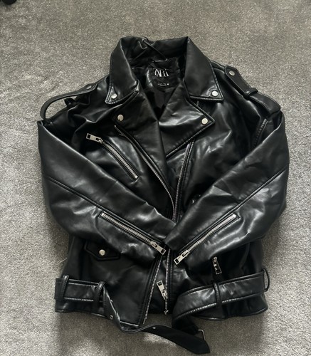 Zara black faux - black, leather