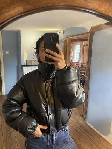Zara black faux leather - black,
