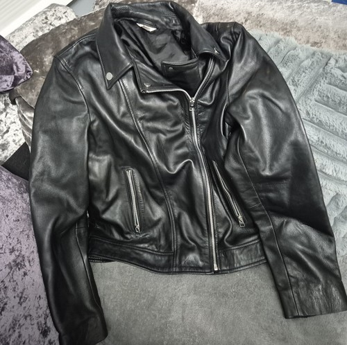 Ladies faux leather - faux, biker