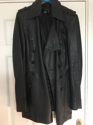 Zara real black leather double - zara,