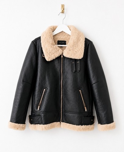 Zara faux shearling - zara, aviator