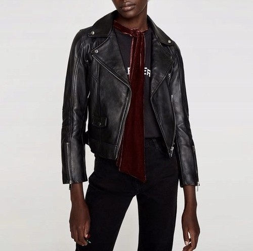 Zara leather biker - biker, jacket