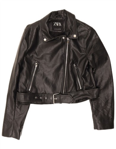 Zara womens crop faux leather - faux,