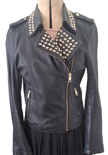 Zara leather studded black