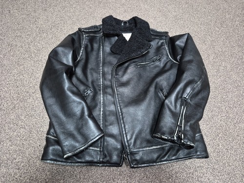 Zara boys biker - black, faux