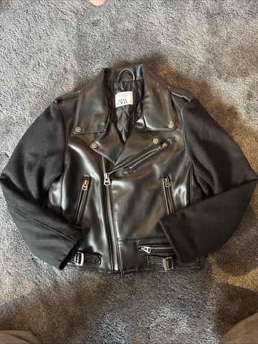 Zara faux leather and wool - faux,