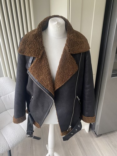 Zara black double faced - black, jacket