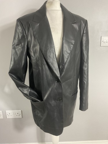 Zara black pleather - , blazer